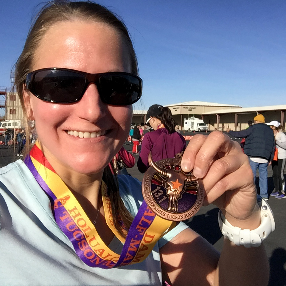 Tucson half marathon medal
