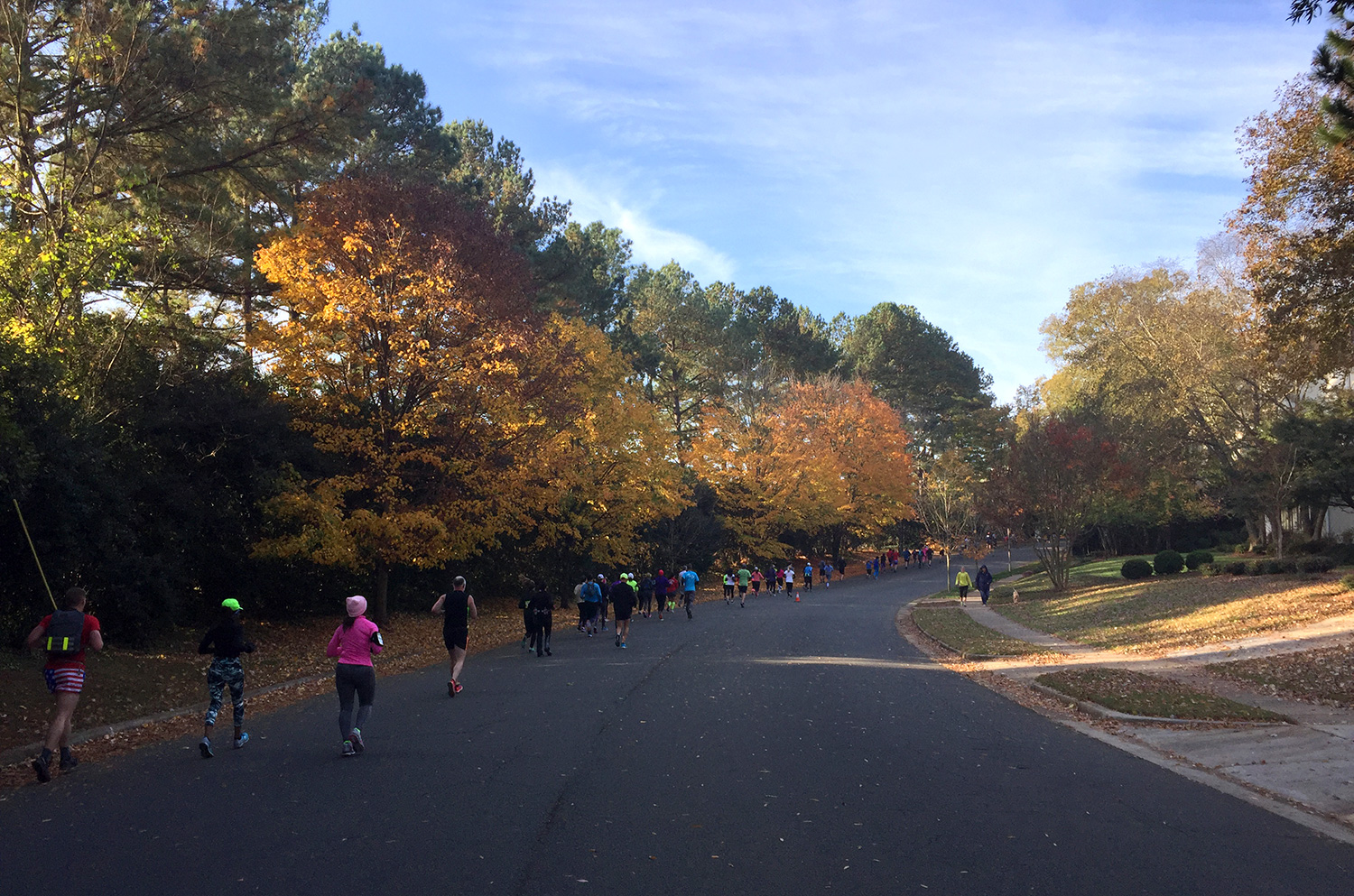 Fall colors outside Myers Park Country Club