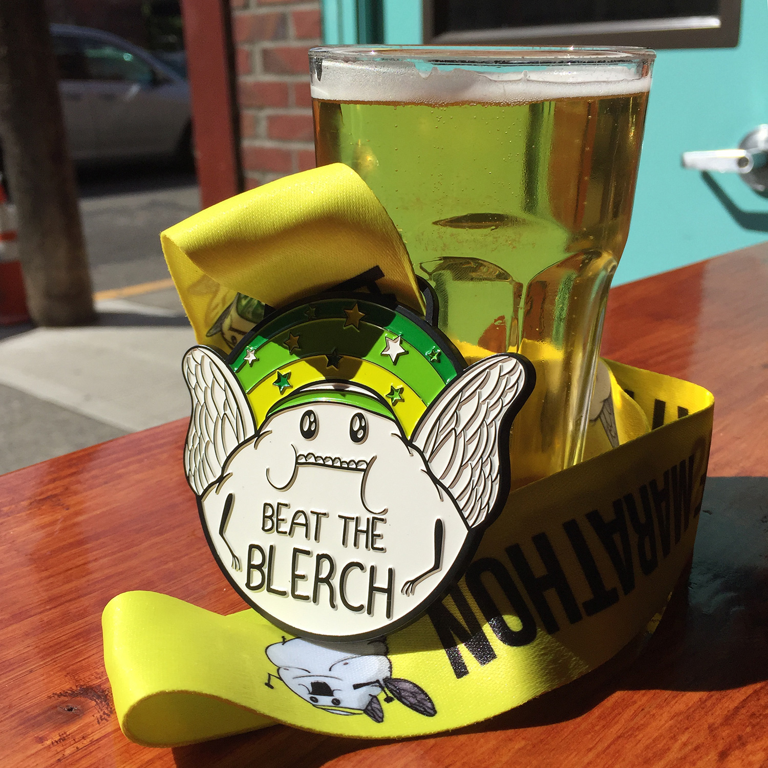 Beat the Blerch half marathon medal