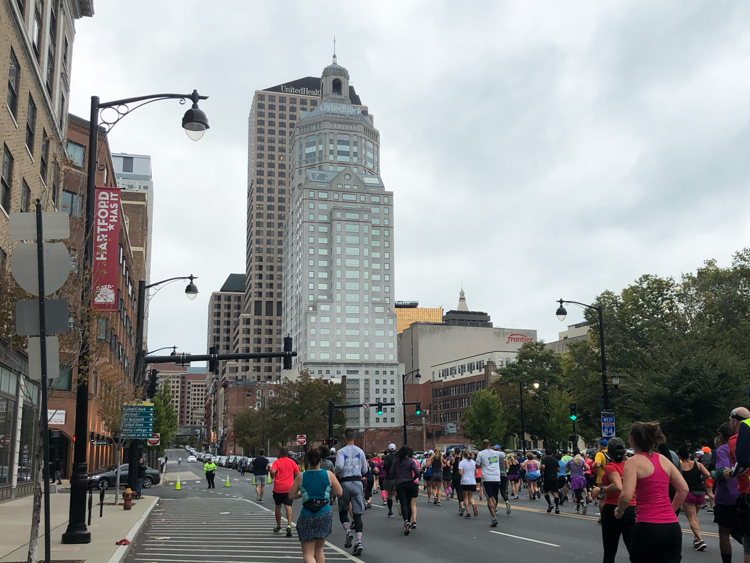 Running through downtown