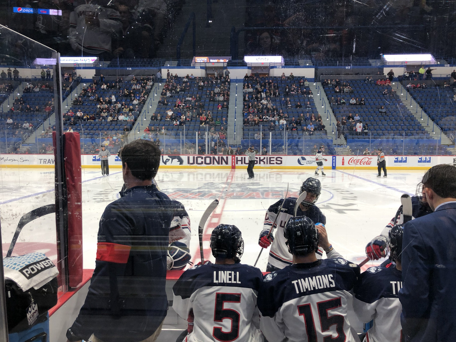 Watching a men's UConn hockey game
