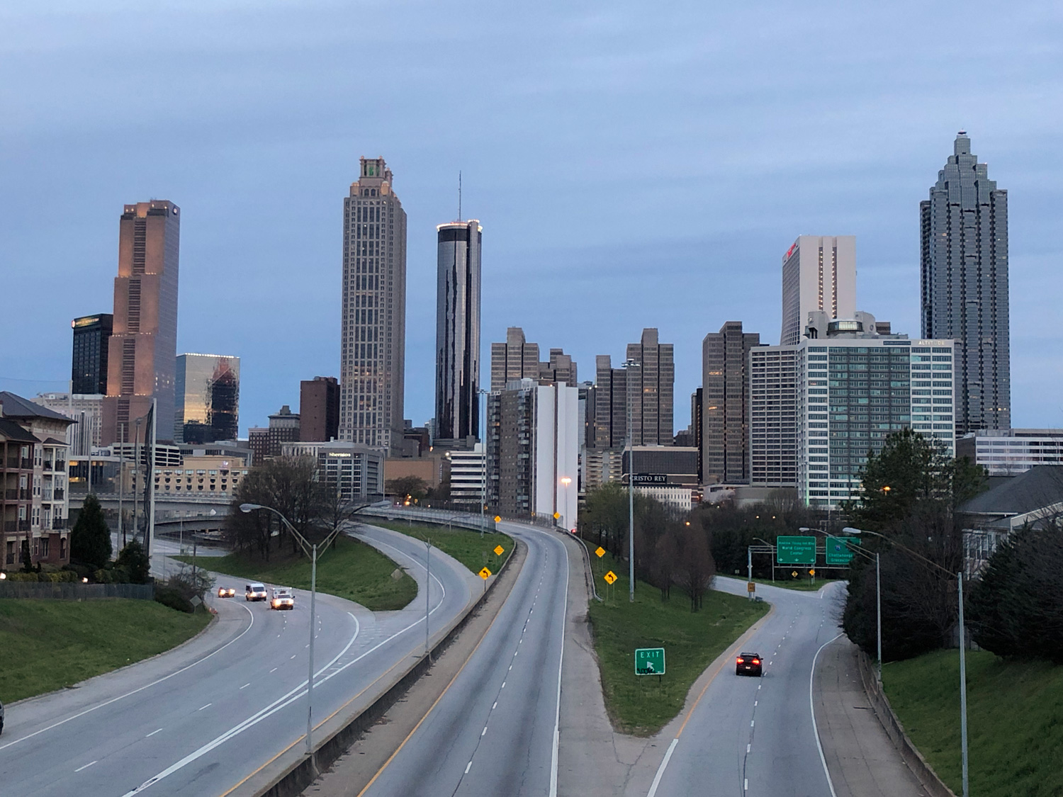 Downtown view seen on the run