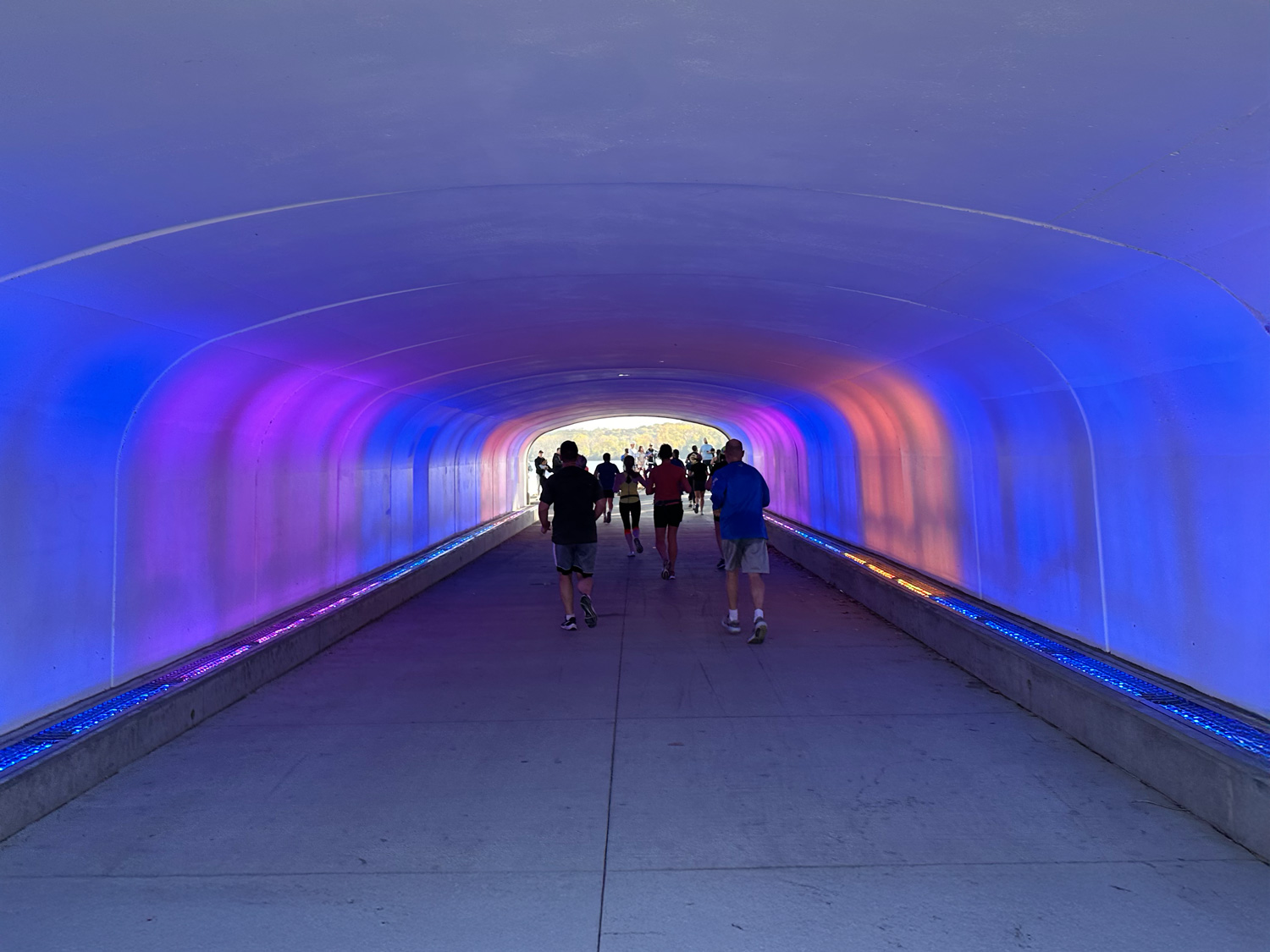 Colorful pedestrian tunnel in Water Works Park