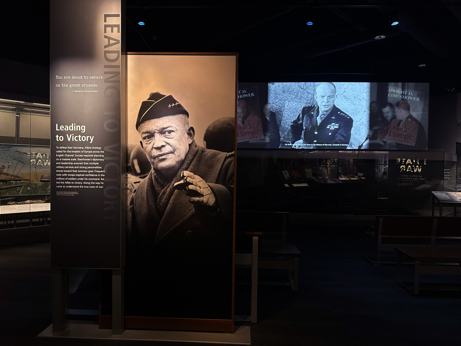 WWII display at the Eisenhower Museum