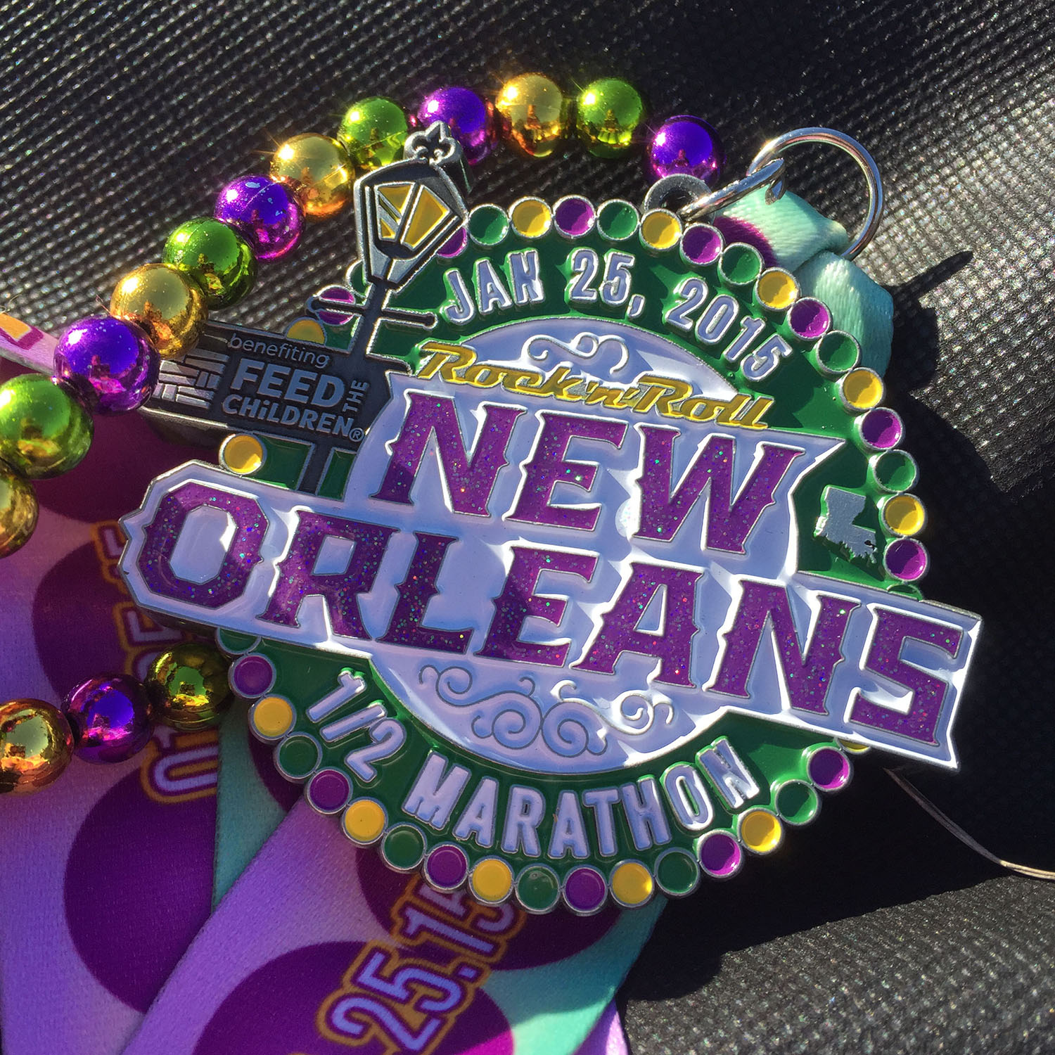 2015 Rock 'n' Roll New Orleans half marathon medal