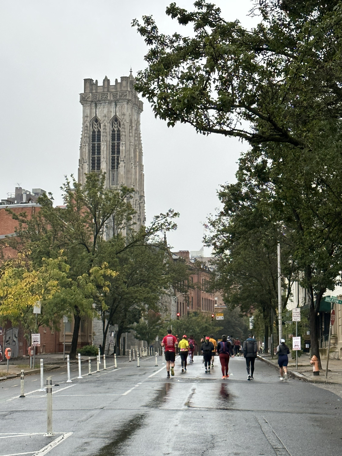 Running along Cathedral Street