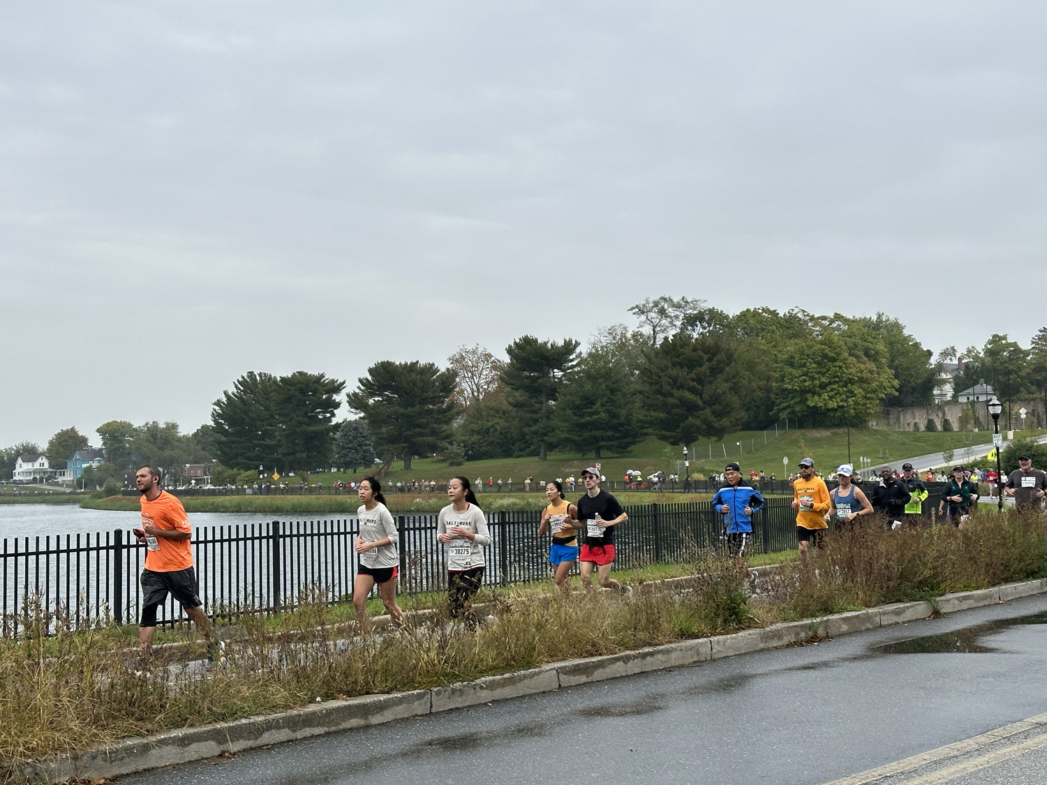 Running along Lake Montebello