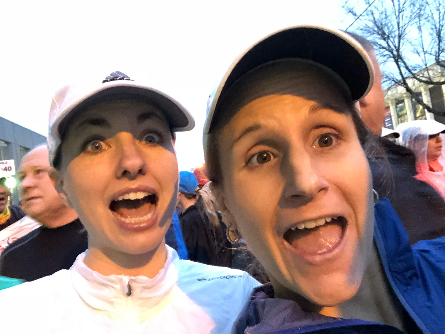 Trying to smile in the rain
