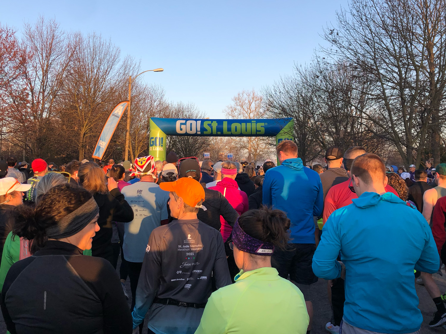 Start line for the half marathon
