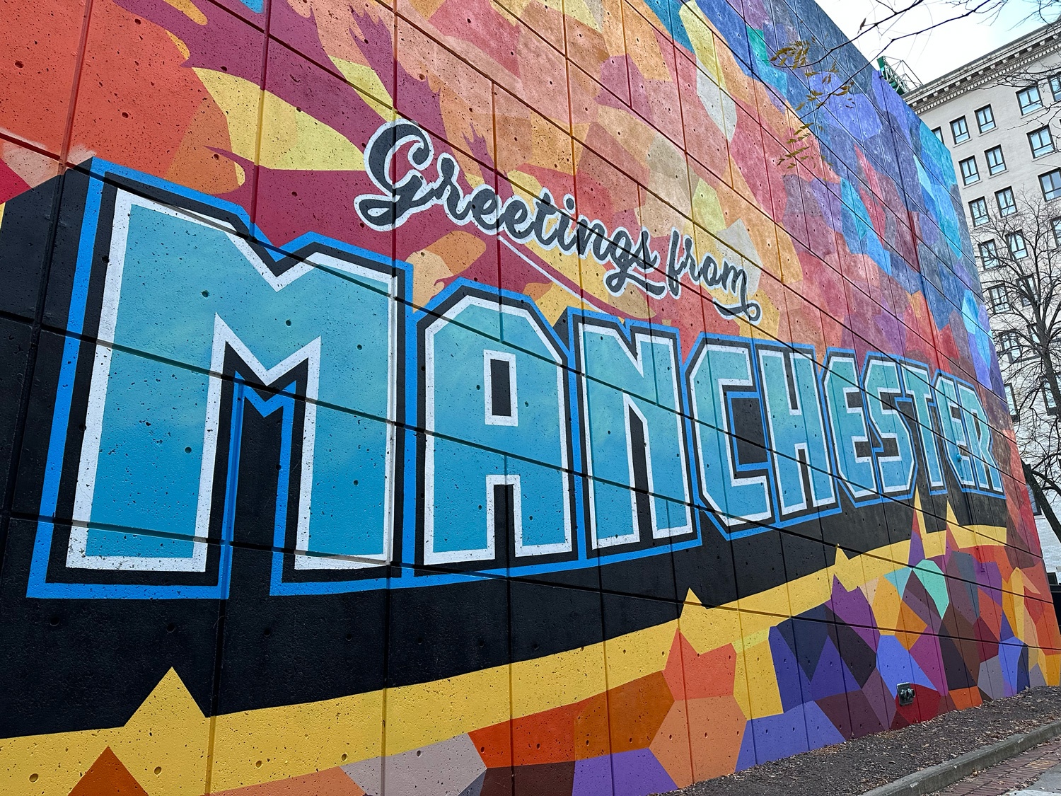 Greetings from Manchester mural