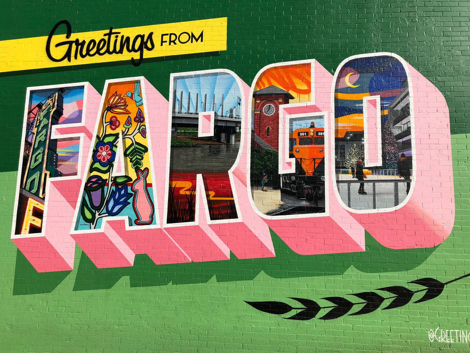 Greetings from Fargo mural