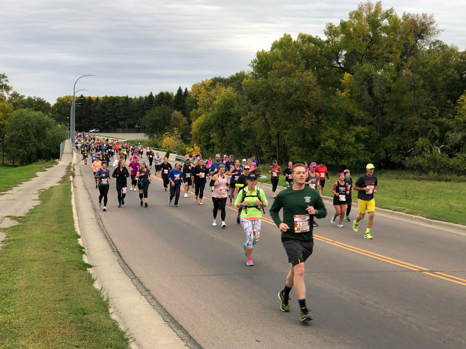 Running through Moorhead, MN
