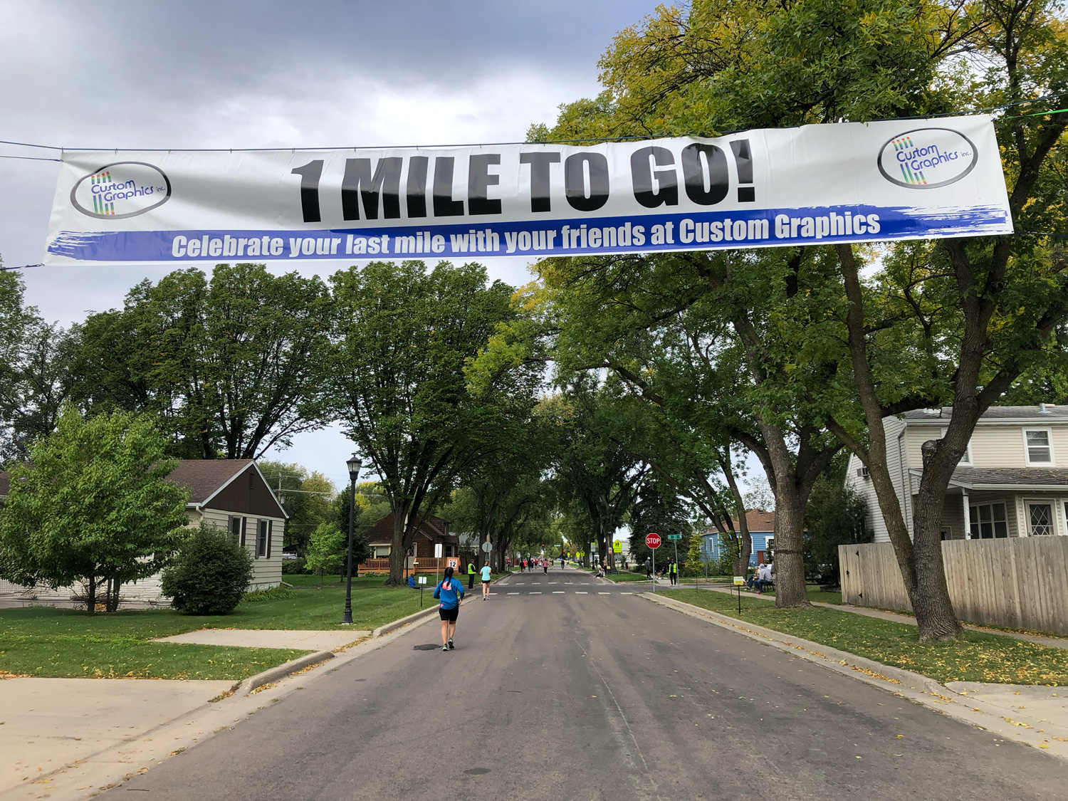One Mile to Go sign