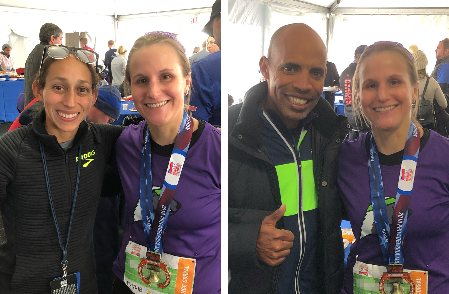 Me with Desi Linden and Meb Keflezighi