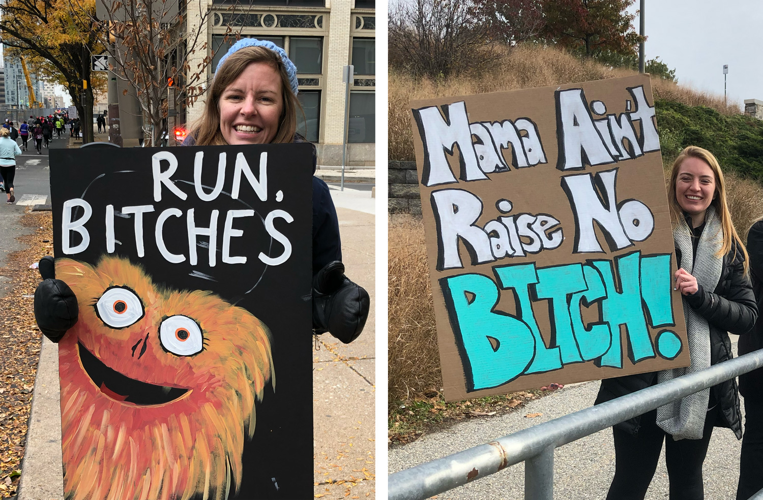 Spectator signs
