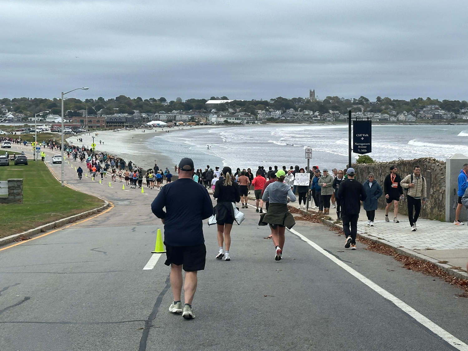 Final stretch of the half marathon back to Easton Beach