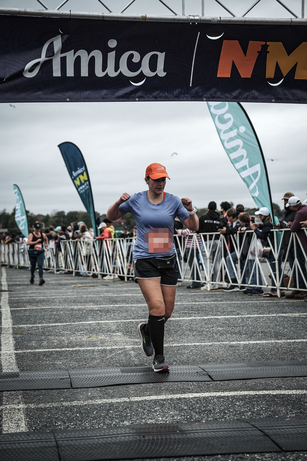 Me crossing the finish line