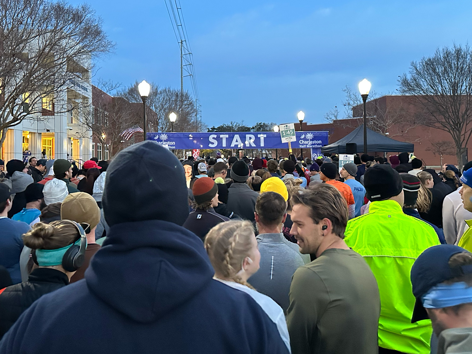Half marathon start line