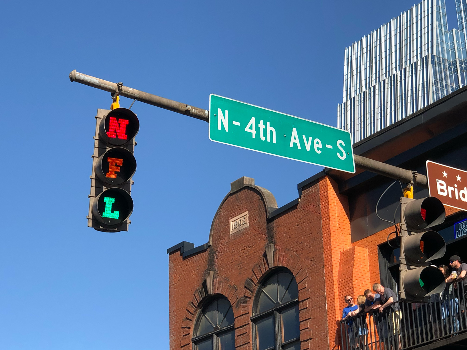 NFL Draft themed traffic light