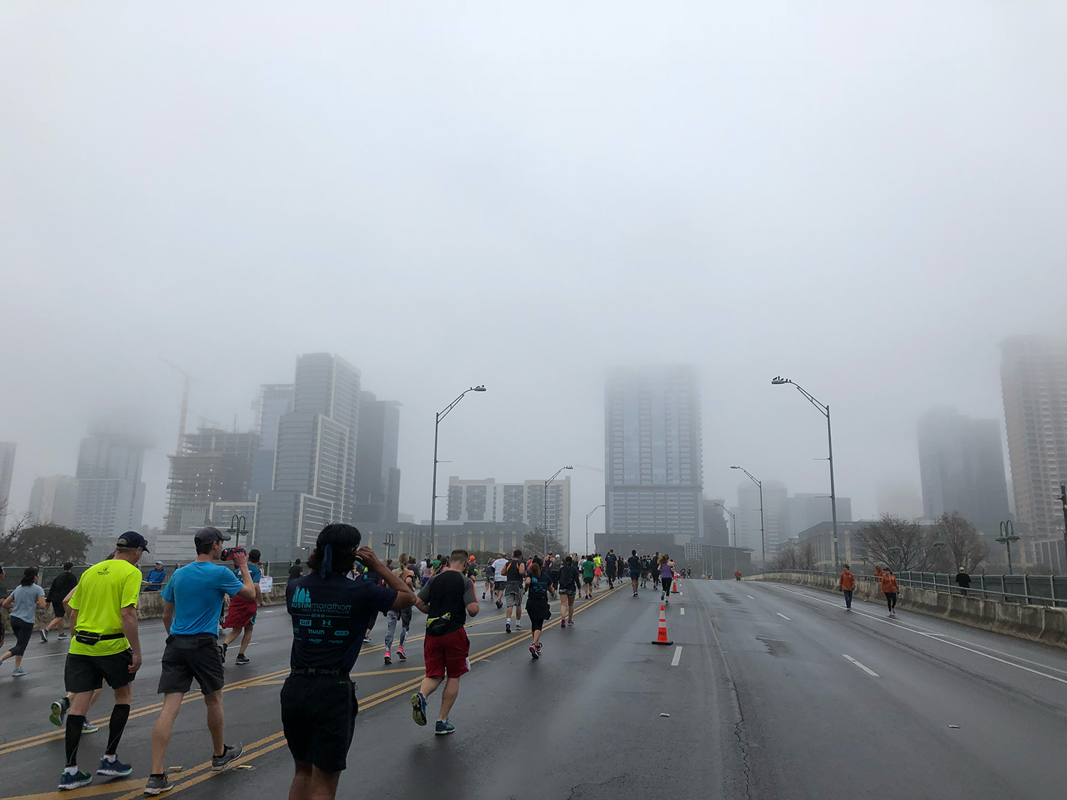 Spooky downtown fog