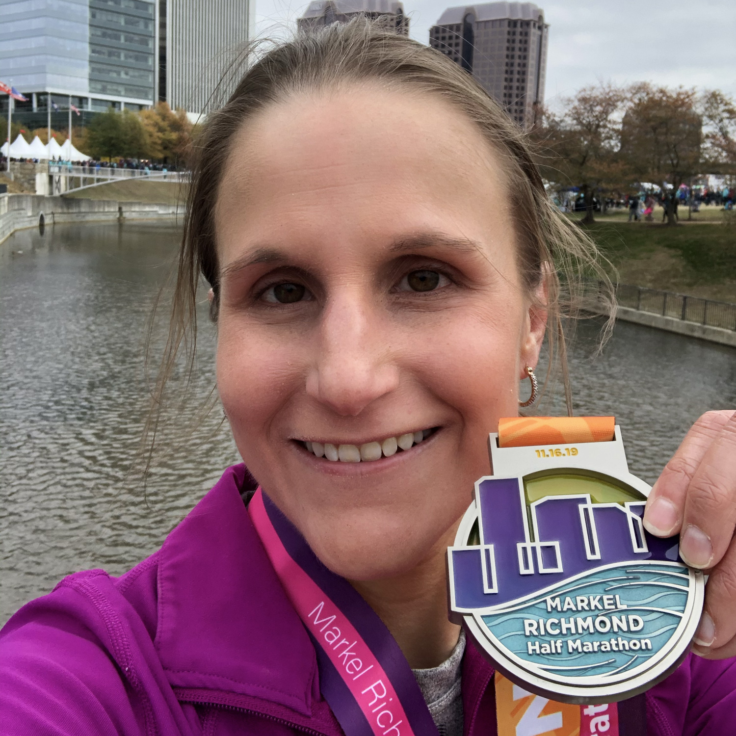 Me with my 2019 Richmond Half Marathon medal