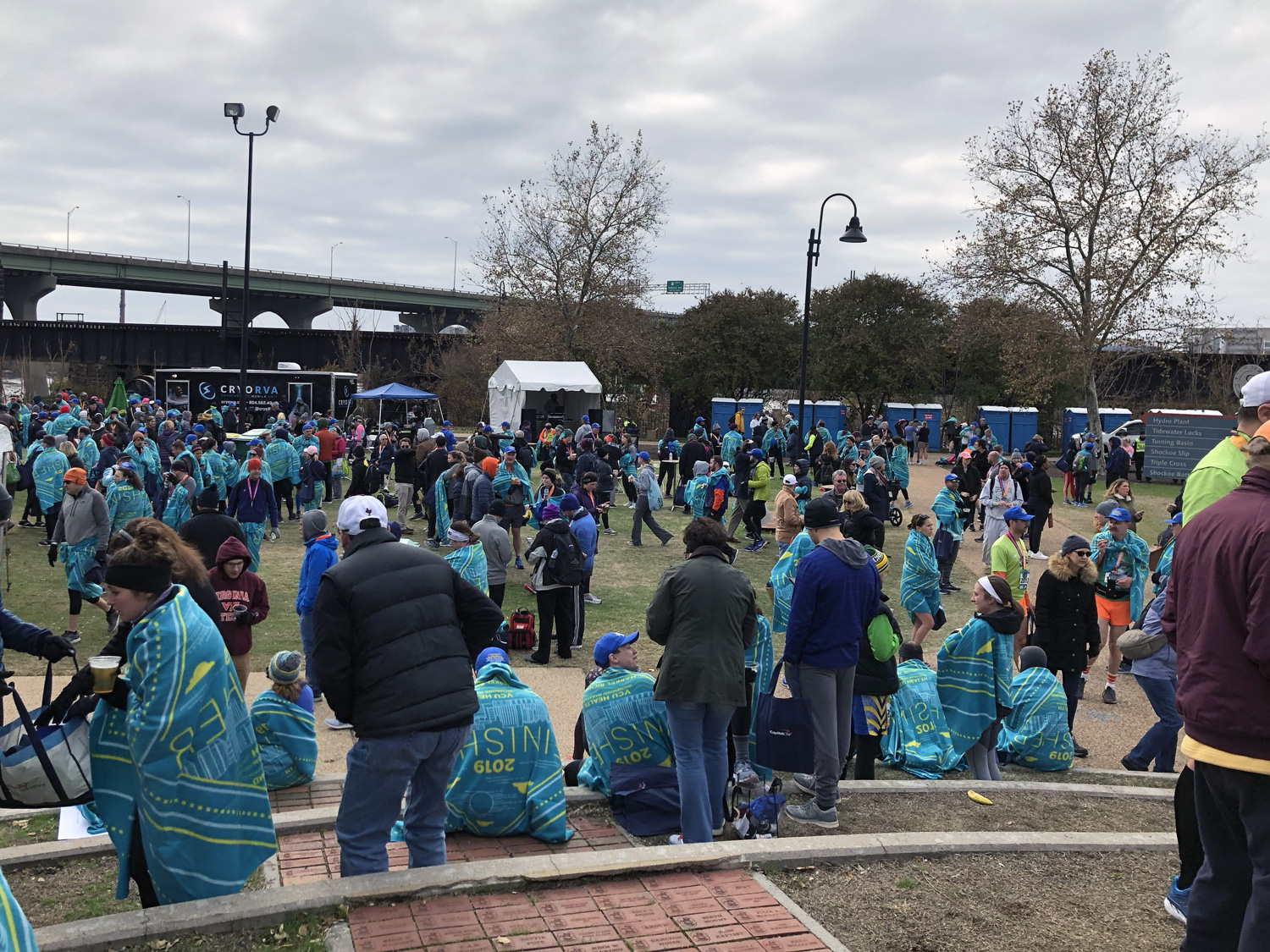 Post-race party on Brown's Island